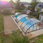 La Petite Maison Bleue Avec Grande Piscine Chauffee Et Couverte Apartment *